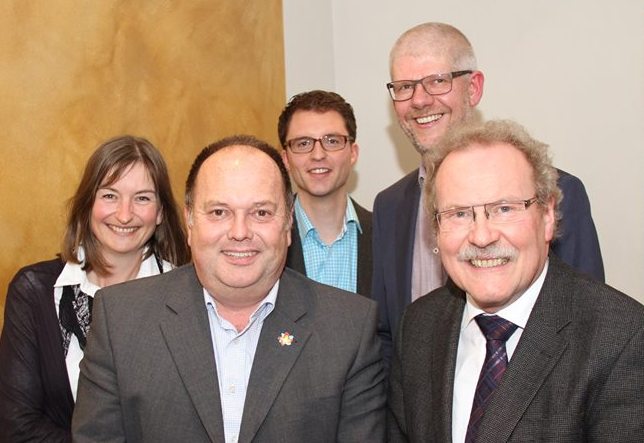 Der neue Vorstandsspitze: Christian Brockschnieder, Ursula Bartels, Bernhard Altehülshorst und Hans-Jürgen Brink